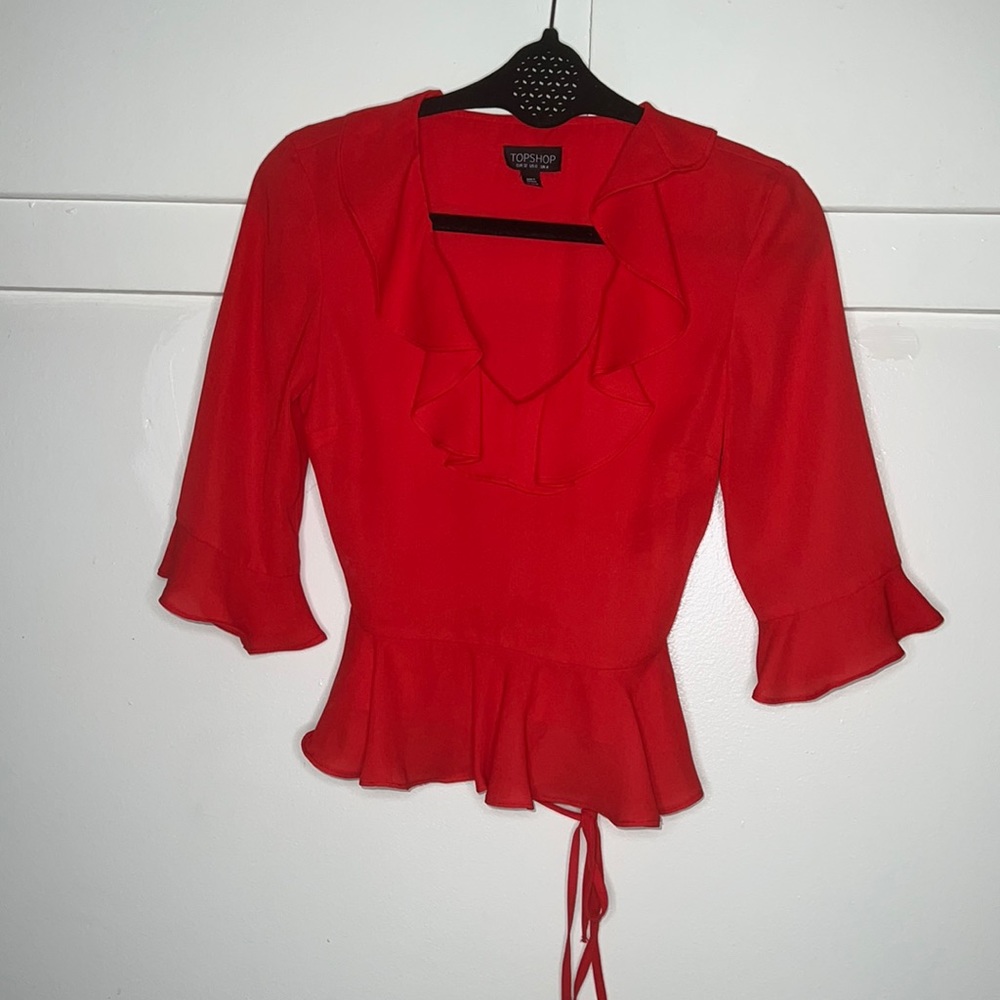 Topshop red top